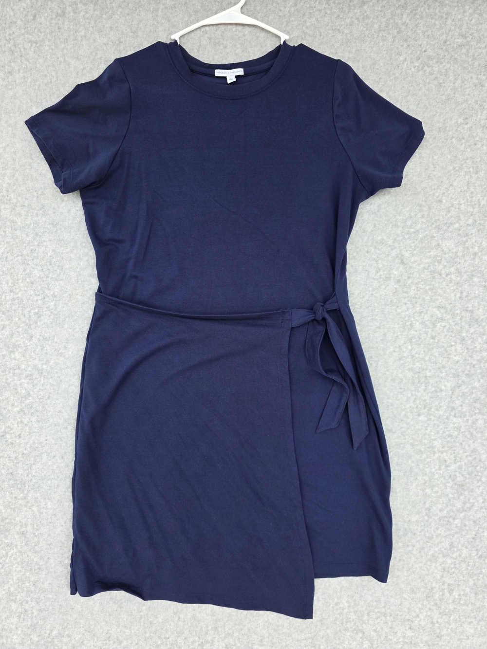 Threads 4 Thought Navy Tie-Waist Mini Dress Size L